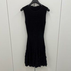 Alexander McQueen Fit and Flare Dress Black Medium